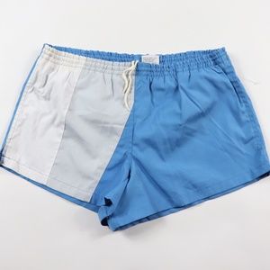 Vtg 80s Track Mens XL Color Block Running Shorts